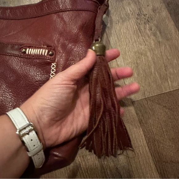 Lucky Brand Deep Red Boho Leather Crossbody - Picture 7 of 14